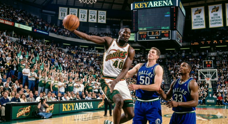 Shawn Kemp Seattle Sonics - Rebound Basketball